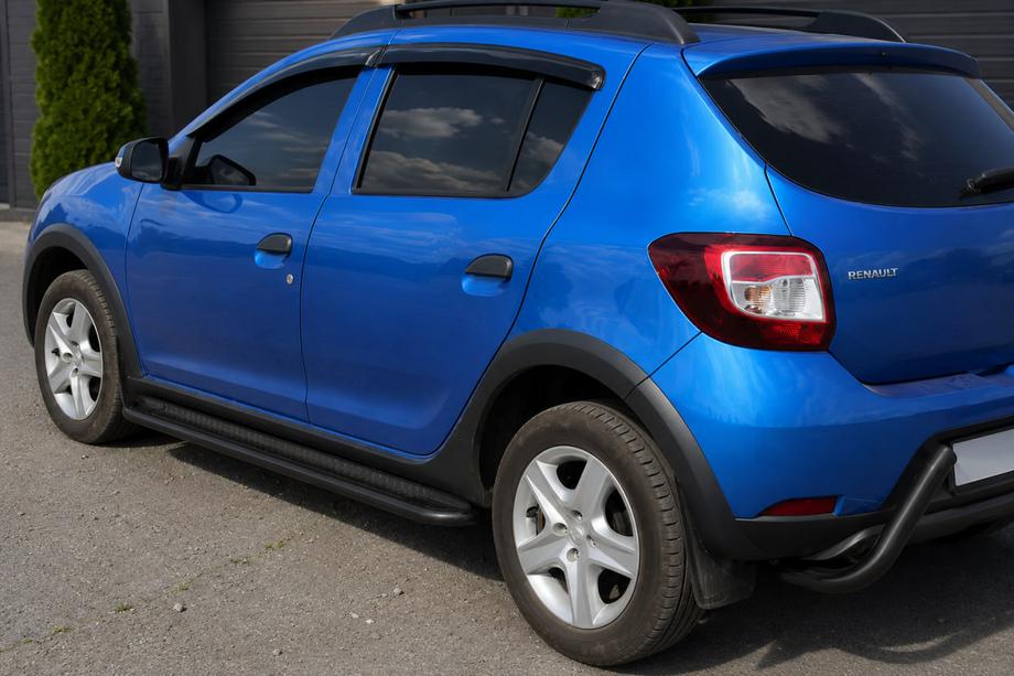 Dacia Sandero 2013–2020 Sivuporras KB001 (ruostumaton teräs) Black Image