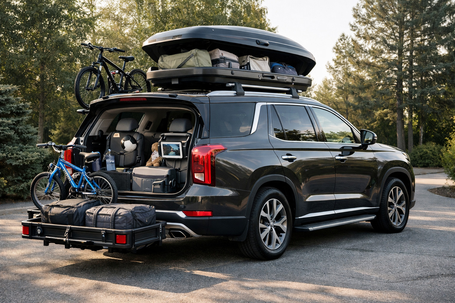 Hyundai Palisade -päivityspaketti perheelle, matkatavaroille ja arkeen
