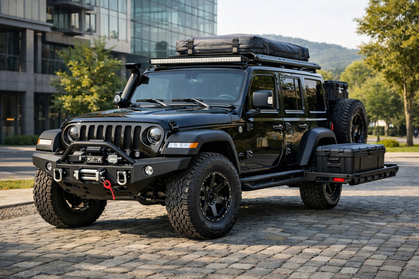 Mitä asentaa Jeep Wrangler 2018+ -malliin kaupunkiin, maavaraan ja retkille