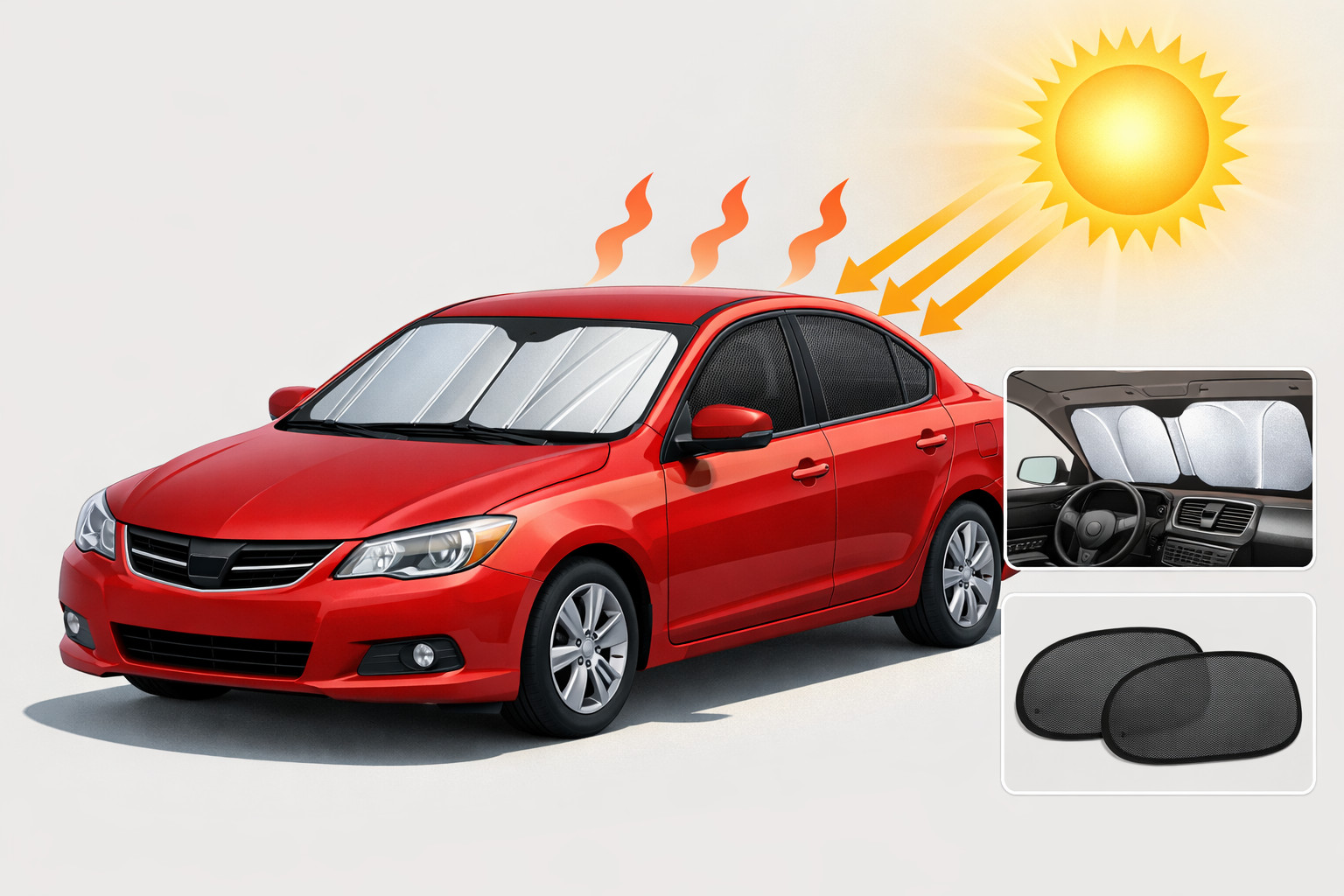 Näin valitset aurinkosuojaverhot, jos auto on usein suorassa auringossa