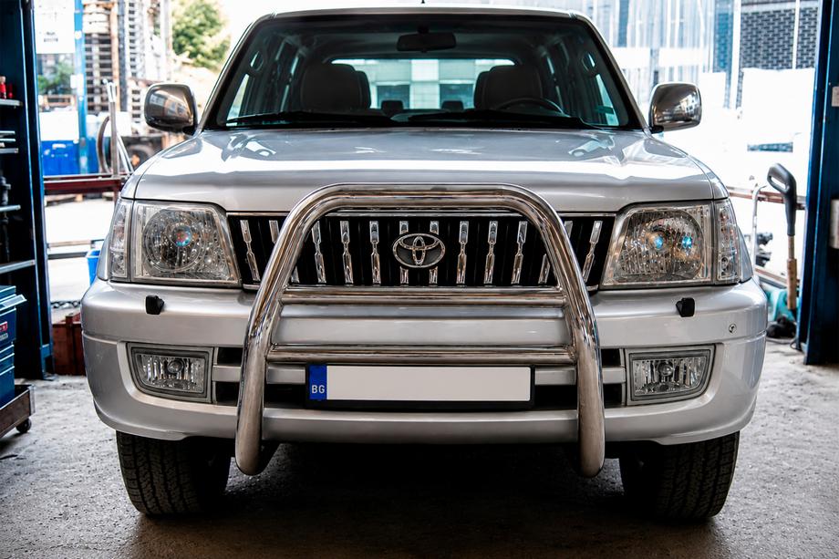 Toyota Land Cruiser 90 Prado 1996–2002 Karjapuskuri QT008 (ruostumaton teräs) Image
