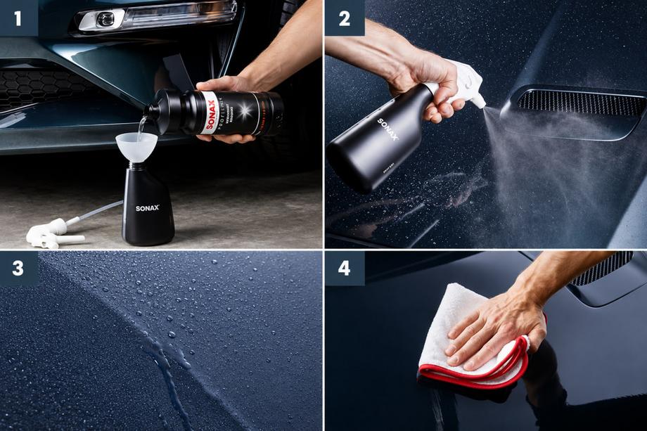 Sonax PROFILINE Waterspot Remover ammattilaistason kalkkitahrojen poistaja maalipinnalle 1 l Kuva 2