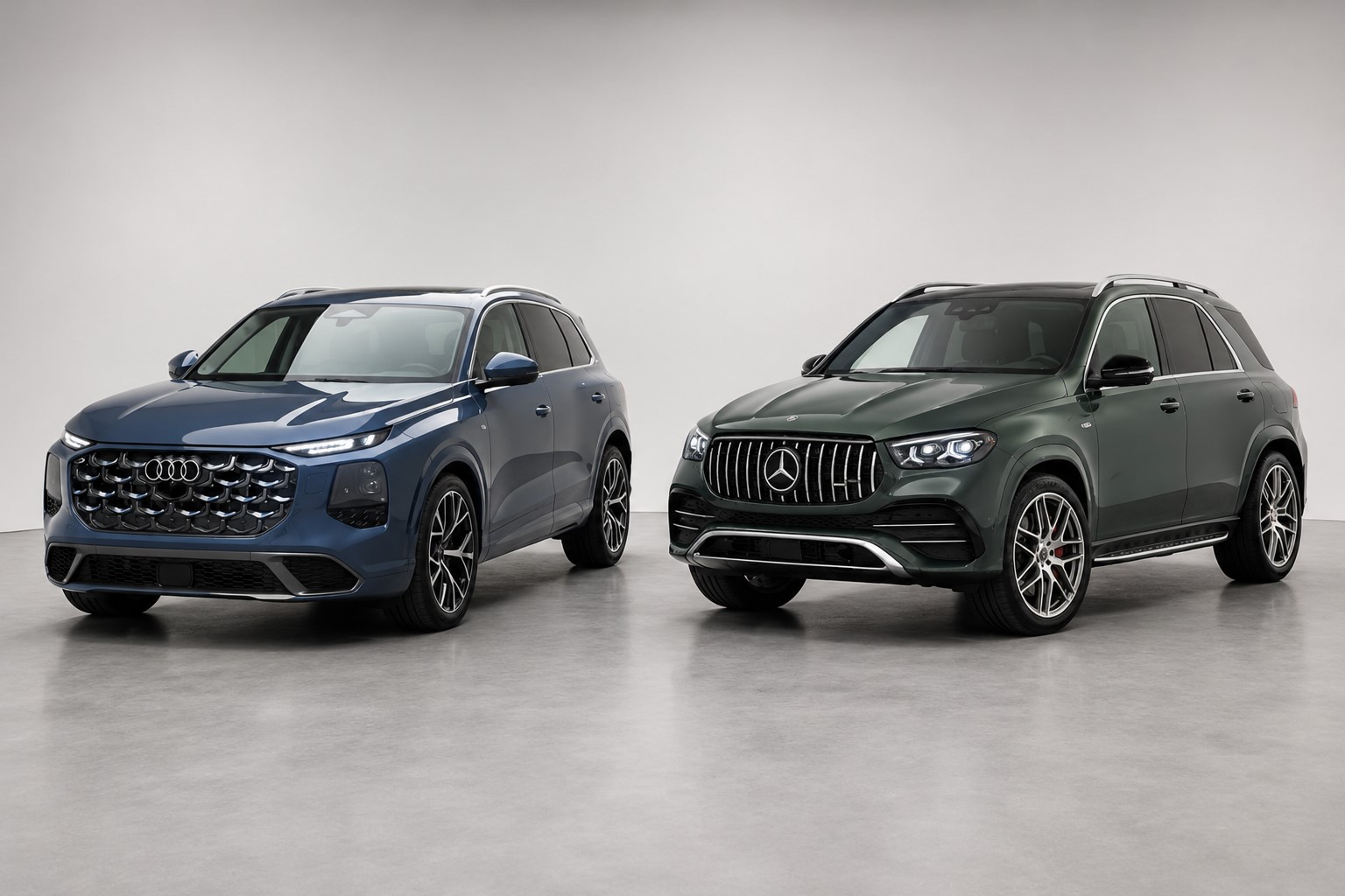 Audi Q7 2027 vs Mercedes-Benz GLE 2027: kumpi premium-SUV on parempi?