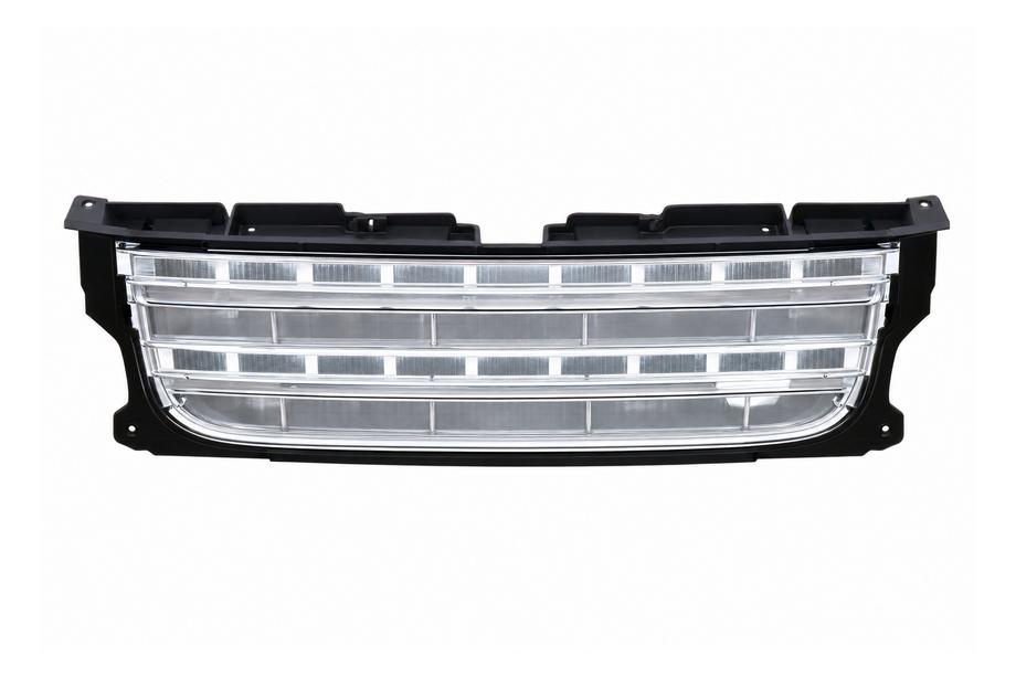 Land Rover Discovery III 2004–2009 Etusäleikkö (facelift D4→D4) musta kehys / hopeaverkko Image