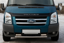 Ford Transit 2000–2014 Jäähdyttimen säleikön kromilistat (2 kpl, ruostumaton teräs) OmsaLine – italialainen ruostumaton teräs kuva 1