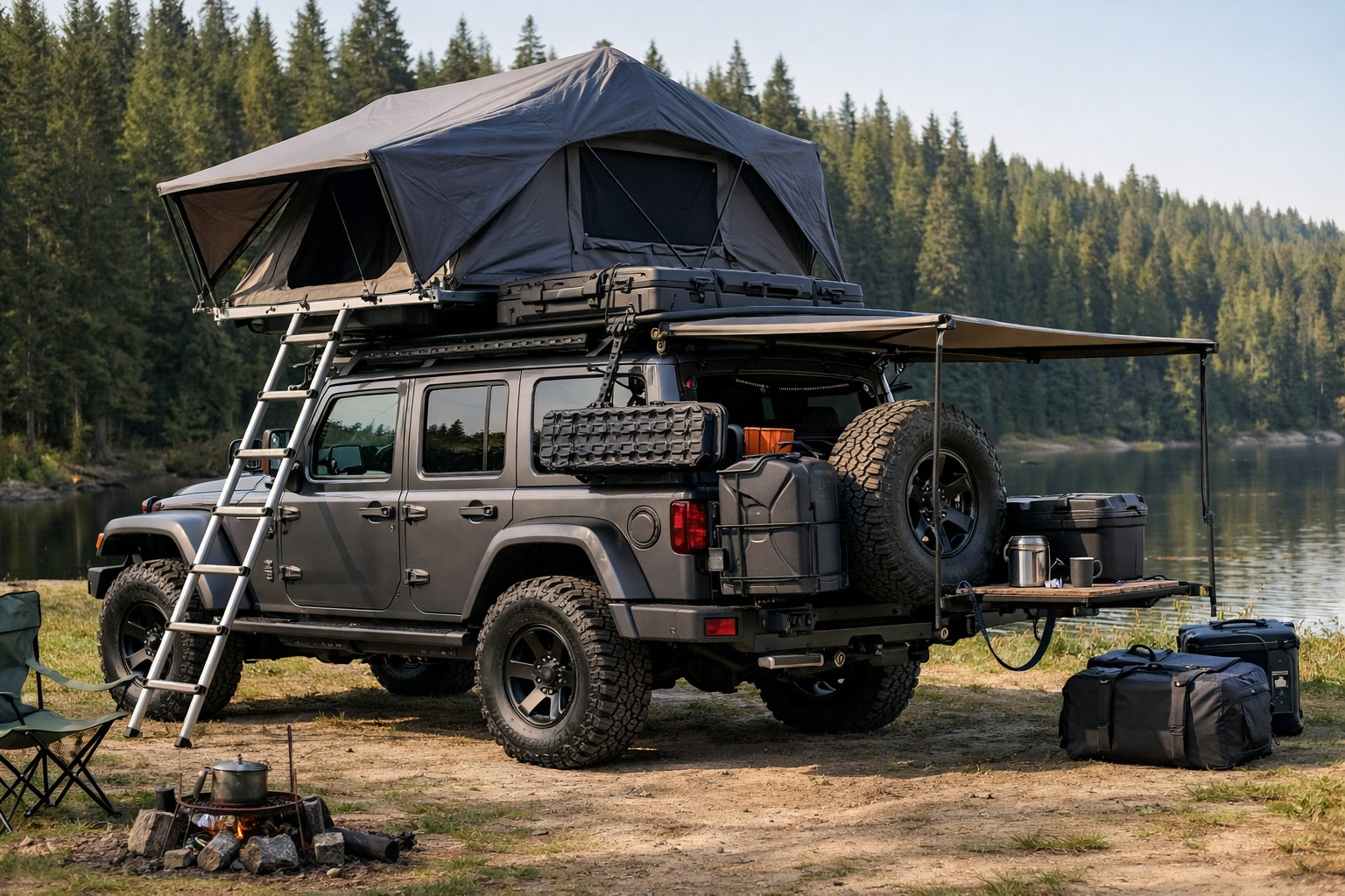 Jeep Wrangler 2018+ -päivityspaketti retkille, kuormalle ja arkimukavuuteen
