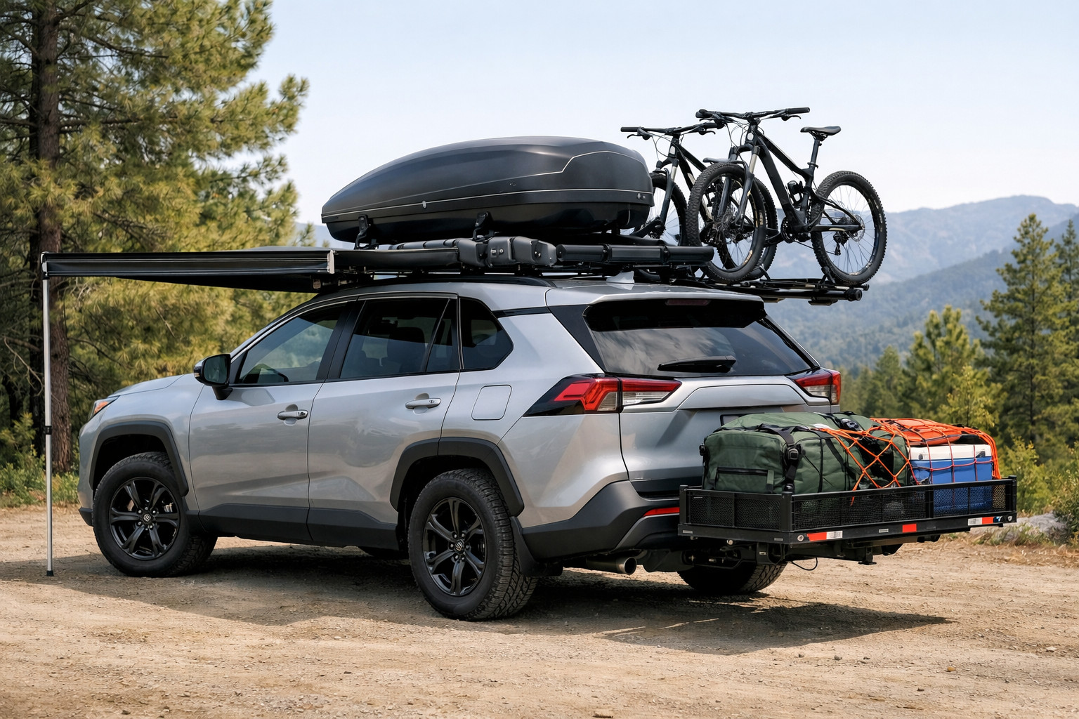 Mitä varusteita Toyota RAV4 2019+ -malliin lomalle ja kattokuormalle