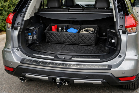 Mitä asentaa Nissan X-Trail T32:een oston jälkeen: tavaratila ja takapuskuri