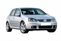 Volkswagen Golf 5 2003–2009 DPT etupuskurin lip-spoileri (kiiltävä musta) kuva 1
