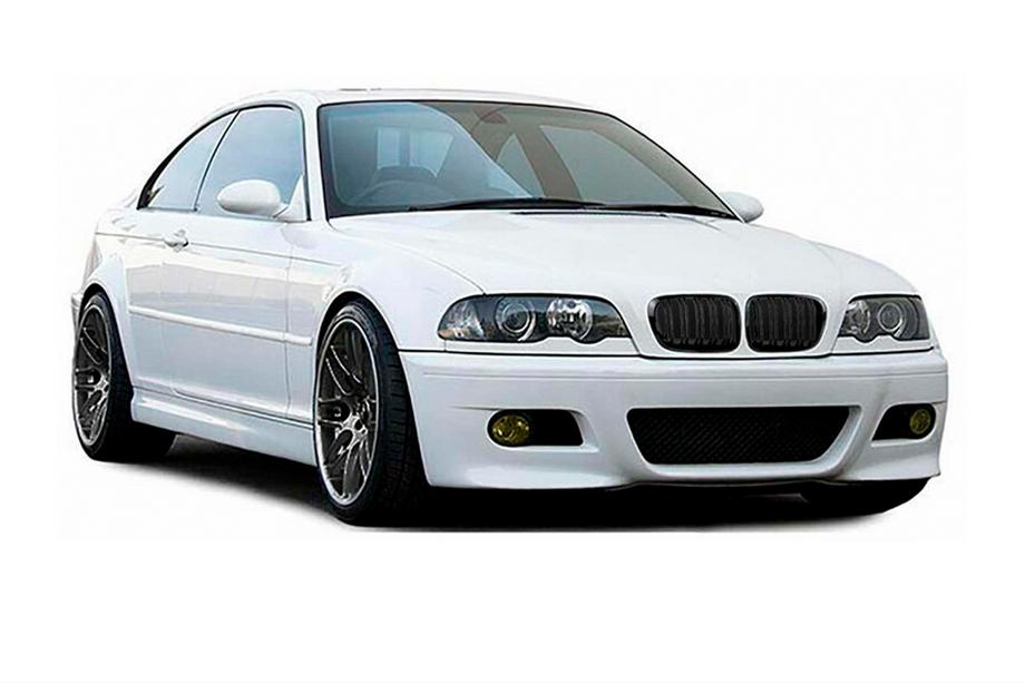 BMW 3-sarja E46 1998–2006 M-Look munuaisritilät DPT (Coupe 1998-2003, kiiltävä musta) Kuva 1