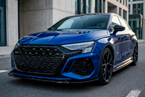 Audi A3 2020– Etupuskurin lip spoiler Lip DPT V2 (RS3, 2020-2024, kiiltävä musta) kuva 1