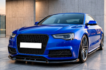 Audi A5 2007–2015 Etupuskurin lip spoiler Lip DPT V3 (2011-2015, kiiltävä musta) kuva 1