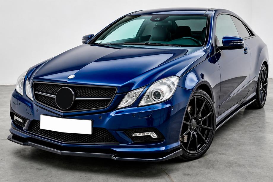 Mercedes E-sarjan Coupé C207 2010–2017 Etulipan lisäosa DPT (AMG Line, 2010-2012, kiiltävä musta) Image