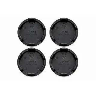 Mustat vanteen keskikupit (64x62 mm, 4 kpl) kuva 2