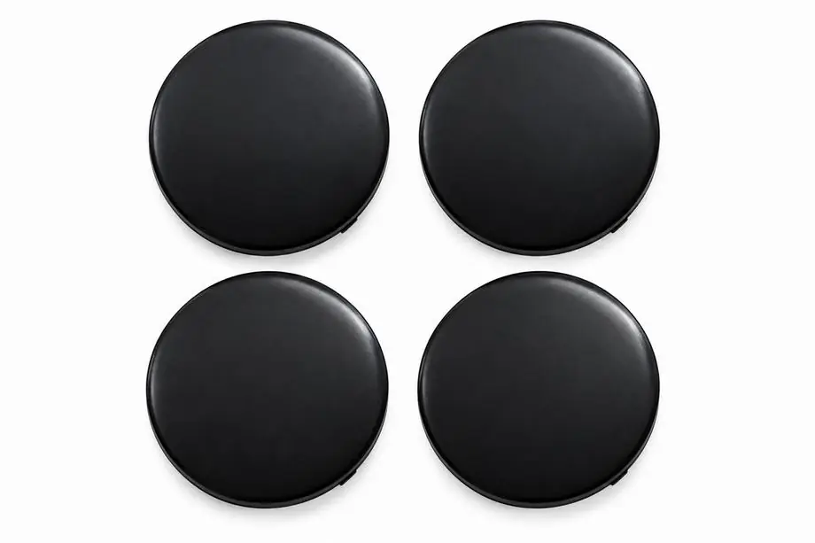 Mustat vanteen keskikupit (64x62 mm, 4 kpl) Image