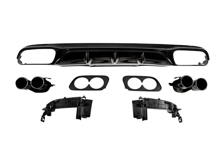 Mercedes E-class W213 2016–2023 Takadiffuusori pakoputken päillä E53-Design Black (Base-malliin) Image