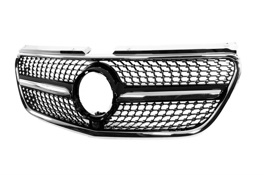 Mercedes Vito/V-class W447 2014– Etujäähdyttimen säleikkö Diamond Black (2014-2023 Vito W447) Kuva 2