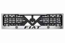 Fiat Kromattu rekisterikilven kehys (1 kpl, ruostumaton teräs) kuva 1