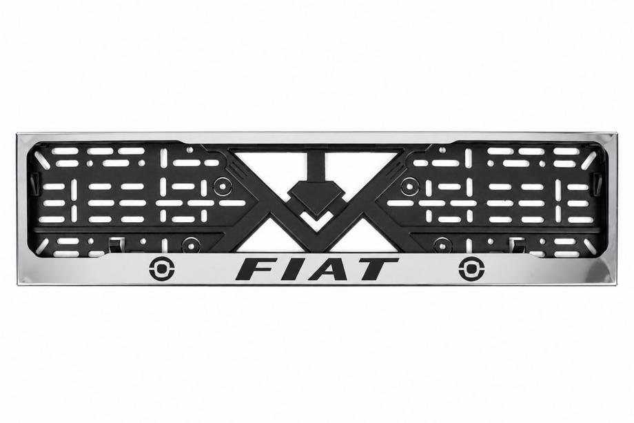 Fiat Kromattu rekisterikilven kehys (1 kpl, ruostumaton teräs) Image