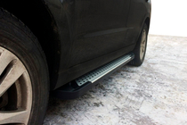 Hyundai Santa Fe 2 2006–2012 Allmond Grey sivuportaat (2 kpl, alumiini) kuva 3