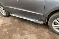 Hyundai Santa Fe 2 2006–2012 Allmond Grey sivuportaat (2 kpl, alumiini) kuva 4