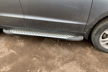 Hyundai Santa Fe 2 2006–2012 Allmond Grey sivuportaat (2 kpl, alumiini) kuva 5