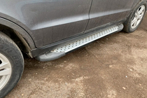 Hyundai Santa Fe 2 2006–2012 Allmond Grey sivuportaat (2 kpl, alumiini) kuva 6
