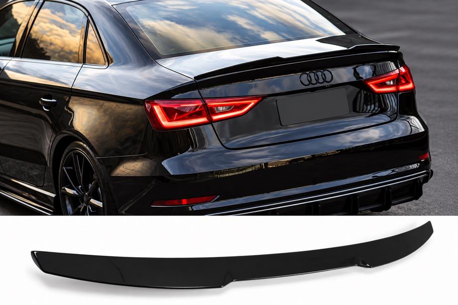 Audi A3 2012–2020 M4-tyylinen spoileri (SD, kiiltävän musta) Kuva 1