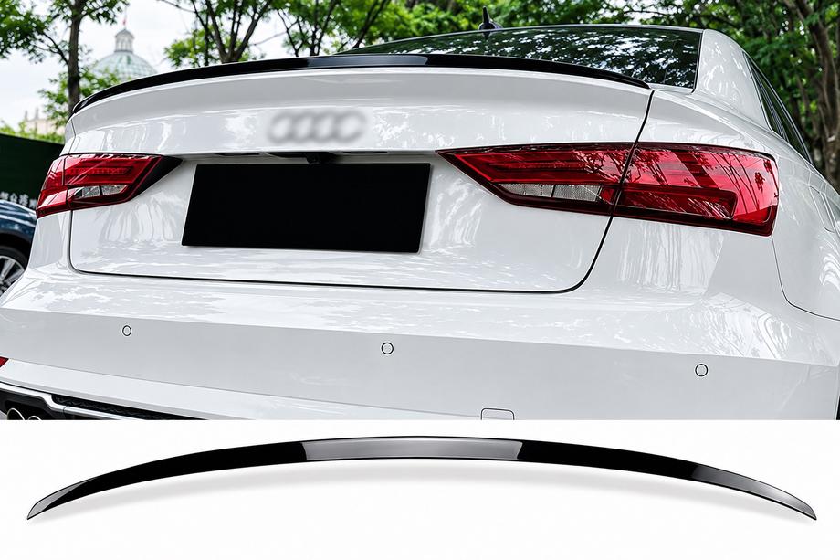 Audi A3 2012–2020 S-Style-spoileri (SD, kiiltävän musta) Kuva 2