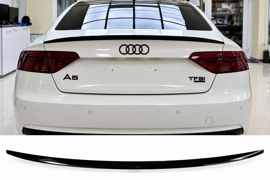 Audi A5 2007–2015 S-Style takaspoileri (Sportback, kiiltävä musta) Kuva 1