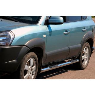Sivuputket BB002 (2 kpl, ruostumaton teräs) Hyundai Tucson JM 2004– kuva 2