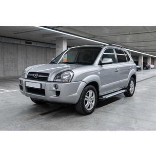 Allmond Grey sivuportaat (2 kpl, alumiini) Hyundai Tucson JM 2004– kuva 1