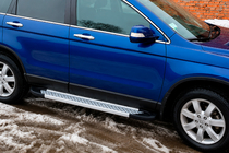Honda CRV 2007–2011 Allmond Grey sivuportaat (2 kpl, alumiini) kuva 2