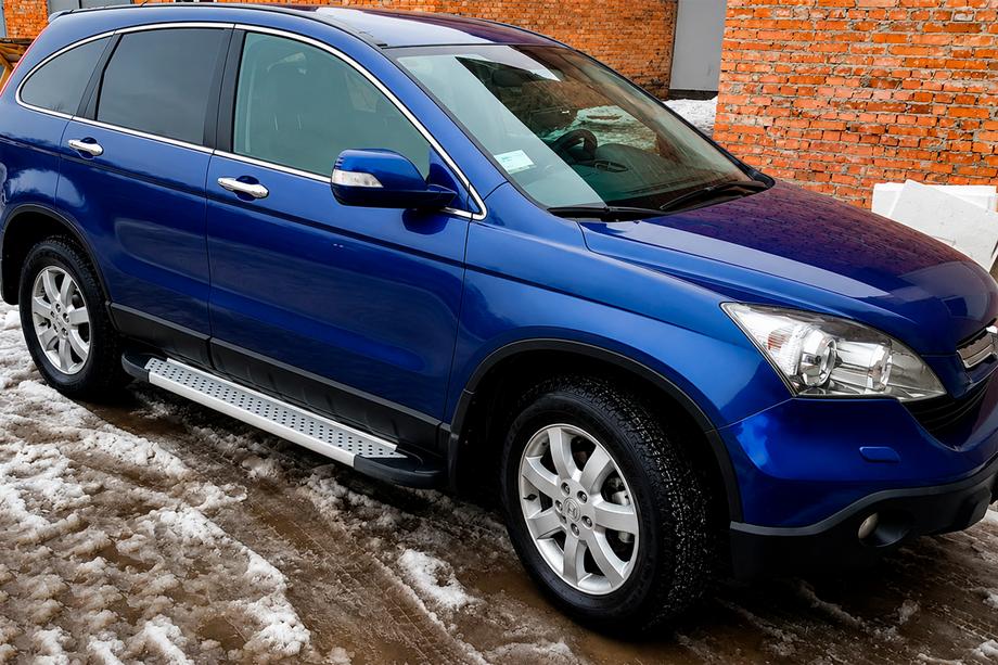 Honda CRV 2007–2011 Allmond Grey sivuportaat (2 kpl, alumiini) Image