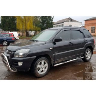 Sivupalkit (2 kpl, ruostumaton teräs) Kia Sportage 2004–2010 kuva 1