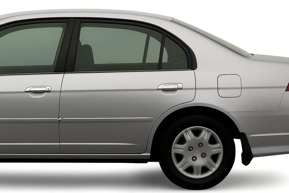Honda Civic Sedan VII 2001–2006 Kromiset ovenkahvan kuoret (8 kpl, muovi) Kuva 1