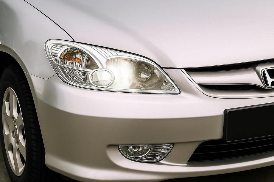 Honda Civic Sedan VII 2001–2006 Ajovalojen koristelistat (2 kpl, muovi) Image