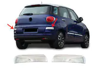 Fiat 500/500L 2013–2022 Takapuskurin kulmasuojat 500L 2018+ (2 kpl, ruostumaton teräs) kuva 1