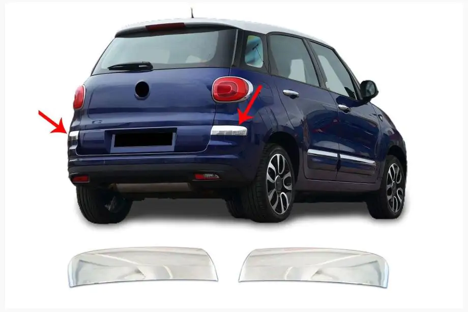 Fiat 500/500L 2013–2022 Takapuskurin kulmasuojat 500L 2018+ (2 kpl, ruostumaton teräs) Image