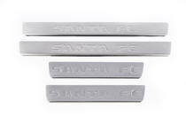 Hyundai Santa Fe 2 2006–2012 Carmos V1 kynnyslistat (4 kpl, ruostumaton teräs) kuva 2