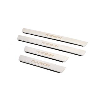 Carmos-kynnyslistat (4 kpl, ruostumaton teräs) Hyundai Tucson JM 2004– kuva 2