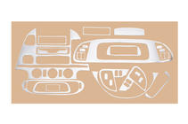 Mercedes Sprinter W901/902/903/904/905 1995–2006 (cdi, 2000-2006) Kojelaudan paneelilistat (Meric) Alumiini kuva 6