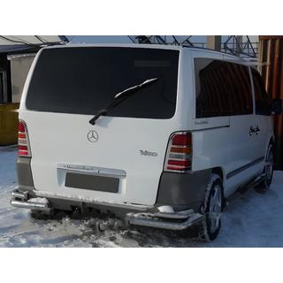 Takavalojen kromilistat (2 kpl, ruostumaton teräs) Mercedes Vito W638 1996–2003 kuva 1