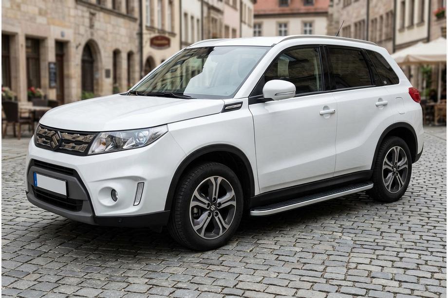 Suzuki Vitara 2015– Sivuportaat Tayga Grey (2 kpl, alumiini) Image