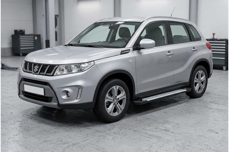 Suzuki Vitara 2015– Allmond Grey -sivukynnykset (2 kpl, alumiini) Image