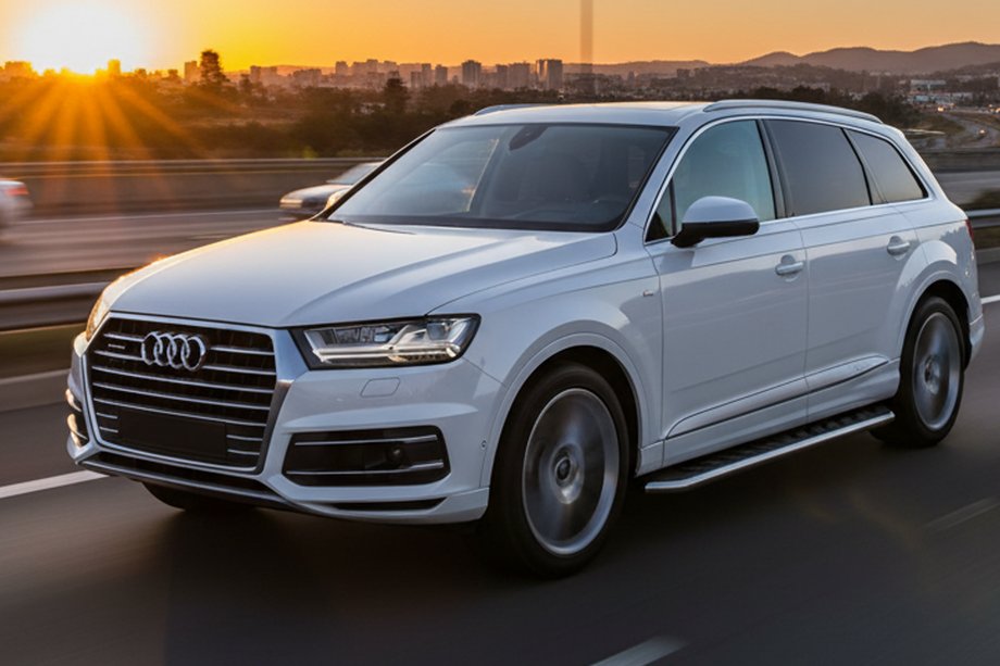 Audi Q7 2015–2026 Maydos V1 sivuportaat (2 kpl, alumiini ↗ ruostumaton teräs) Image