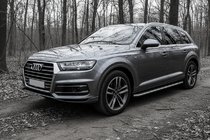 Audi Q7 2015–2026 Maydos V2 sivuastinlaudat (2 kpl, alumiini / ruostumaton teräs) kuva 1