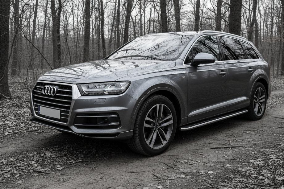 Audi Q7 2015–2026 Maydos V2 sivuastinlaudat (2 kpl, alumiini / ruostumaton teräs) Image