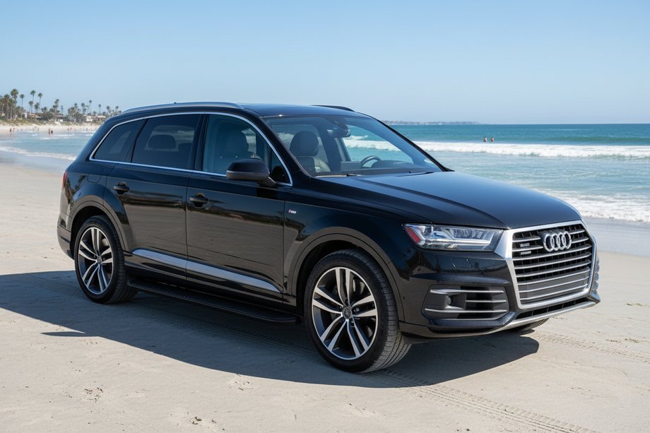 Audi Q7 2015–2026 Sivukynnykset Tayga Black (2 kpl, alumiini) Image