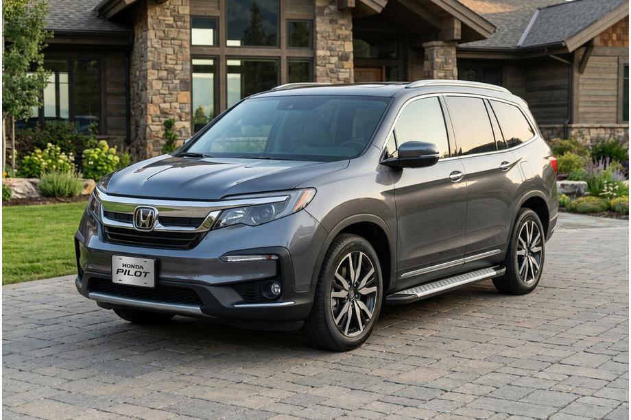 Honda Pilot 2015–2022 Allmond Grey -sivukynnykset (2 kpl, alumiini) Kuva 1